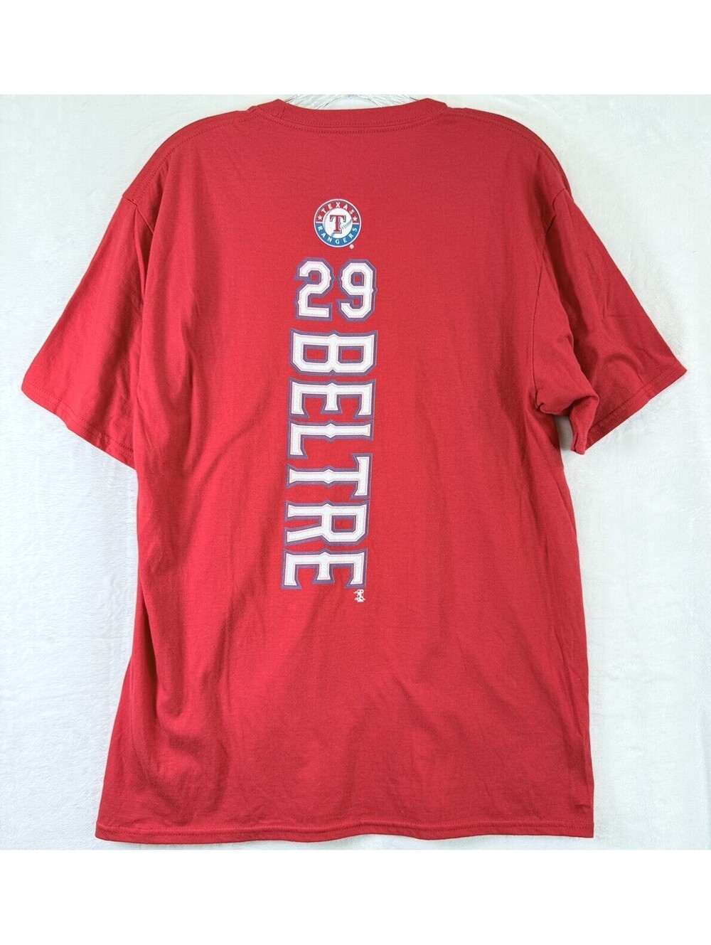 Texas Rangers Adrian Beltre 29 Fanatics T Shirt Red Mens Medium MLB Baseball